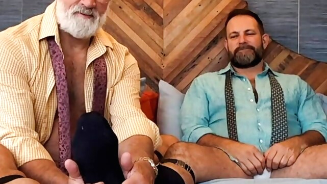 bear Porn Two Hairy Daddys in bed afterwork - Seattle gets bred bareback blowjob